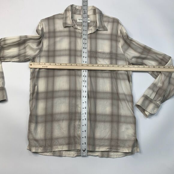 Abercrombie & Fitch Shirt Mens M Medium Plaid Cotton Blend Soft A&F Collection - Picture 5 of 11